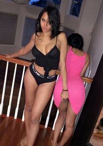 Charming black babes at